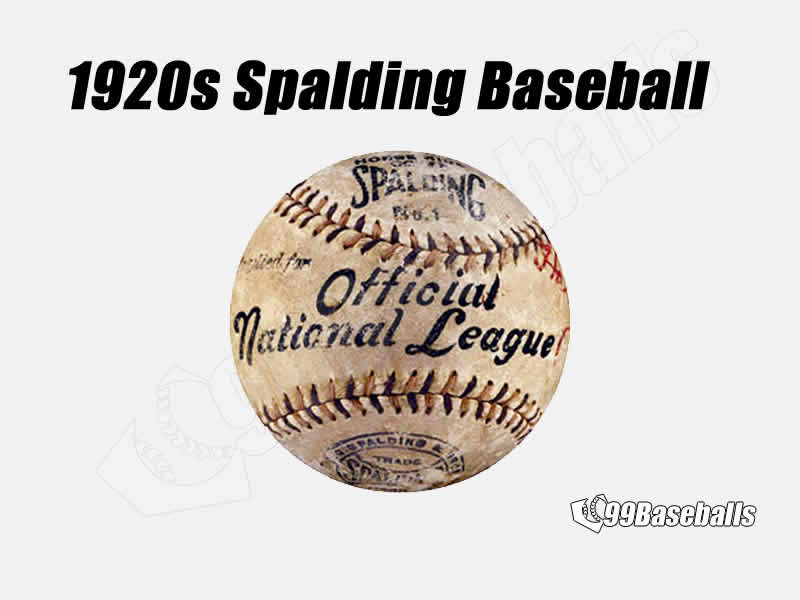 1920s Spalding No 1 Official National League Baseball Ball Horse Hide Cork  Minor